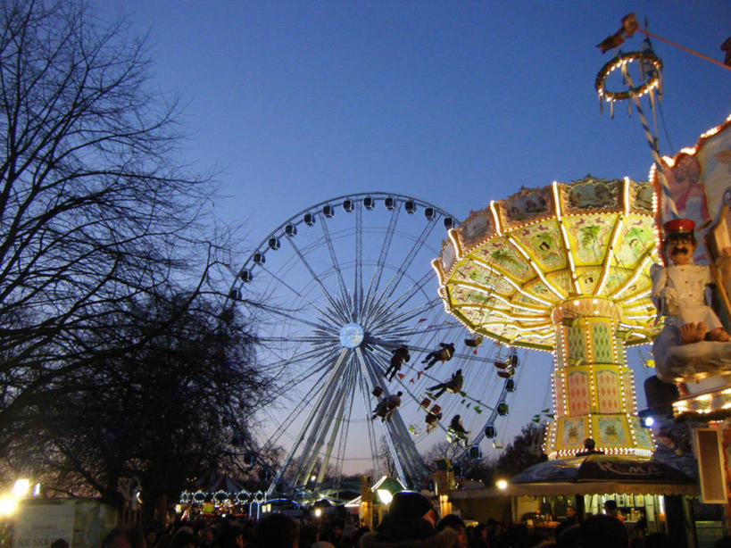 游乐园,横图,室外,夜晚,城市,首都,摄影,迅速,照亮,大转轮,万里无云,彩图