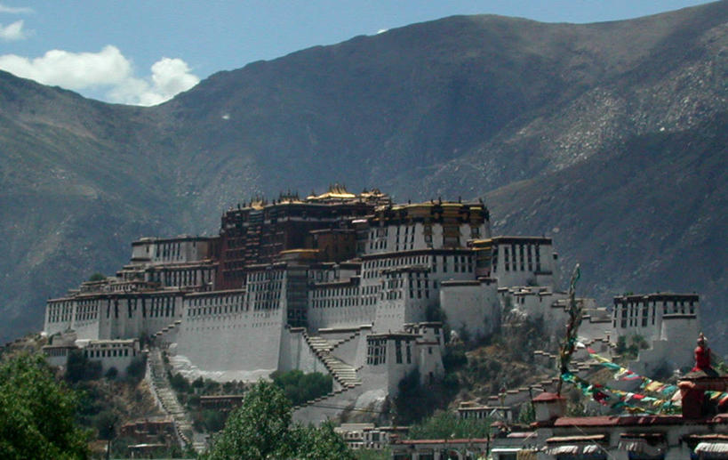 无人,横图,室外,白天,山,建筑,布达拉宫,首都,拉萨,摄影,彩图