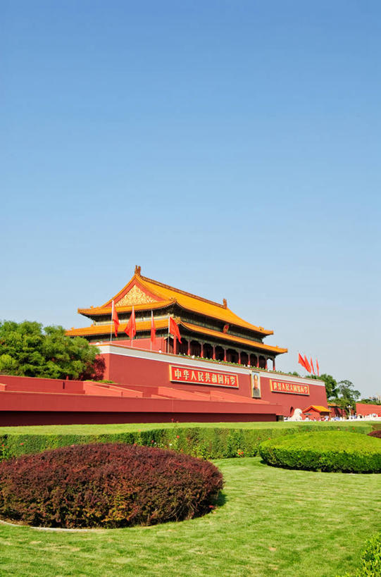 无人,故宫,天安门,竖图,室外,白天,留白,草坪,建筑,指示牌,北京,入口,标志,文字,围墙,首都,标识,汉字,摄影,园林,中国文化,进口,万里无云,彩图