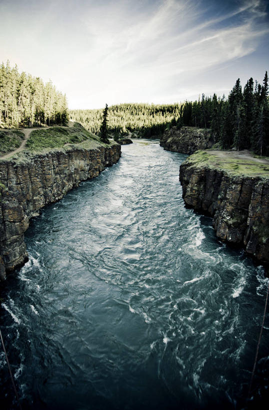 无人,竖图,室外,白天,美景,森林,峡谷,景观,树,风景,自然,陡峭,景色,摄影,宁静,岩层,自然风光,透视图,怀特霍斯,岩石,彩图,育空河