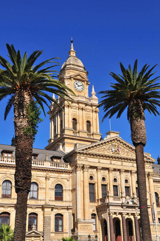 无人,竖图,室外,白天,仰视,建筑,酒店,棕榈树,南非,钟塔,摄影,彩图,低角度拍摄