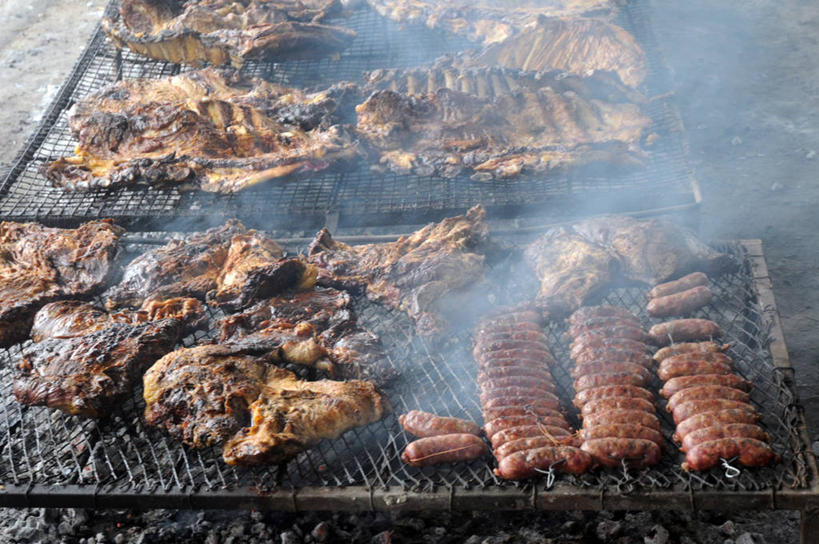 无人,吸烟,横图,烧烤,阿根廷,肉,食品,烤鸡,摄影,膳食,西班牙香肠,烹调,彩图