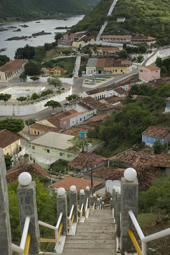 无人,竖图,俯视,室外,白天,河流,水,城市,建筑,巴西,房屋,屋顶,城镇,历史,台阶,灯,南美,摄影,宁静,拉丁美洲,水虎鱼,阿拉戈斯,巴西文化,彩图,高角度拍摄,居住区