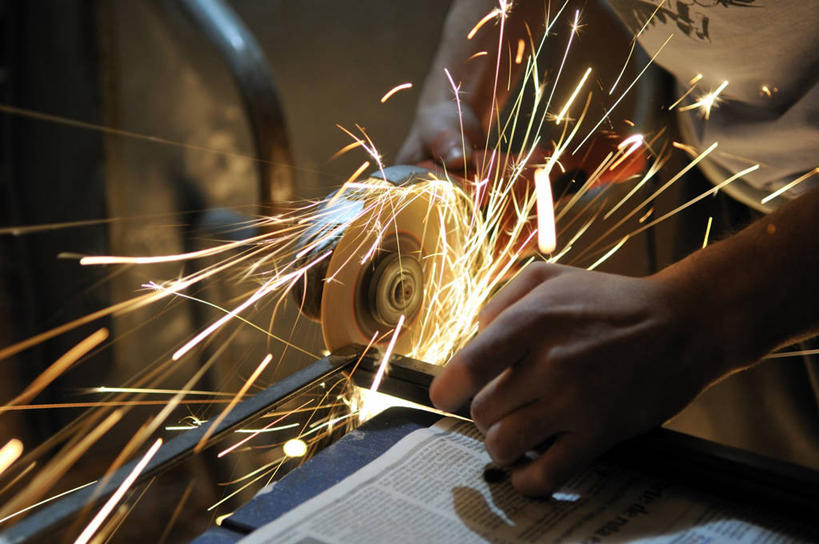 手,一个人,横图,阿根廷,朦胧,模糊,工作,职业,工业,人体,摄影,磨光机,彩图