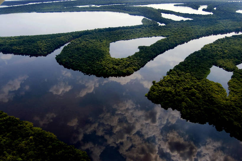 无人,横图,俯视,航拍,室外,白天,美景,水,反射,景观,云,树,风景,天空,自然,景色,摄影,宁静,环境,鸟瞰,自然风光,马瑙斯,彩图,高角度拍摄,旅行