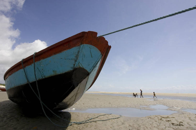 无人,横图,室外,白天,海洋,水,巴西,云,渔船,天空,绳子,南美,运输,摄影,彩图,旅行