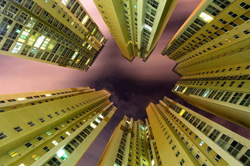 无人,横图,室外,夜晚,城市,建筑,摩天大楼,釜山,韩国,公寓,注视,观察,看,摄影,观看,照亮,察看,关注,彩图