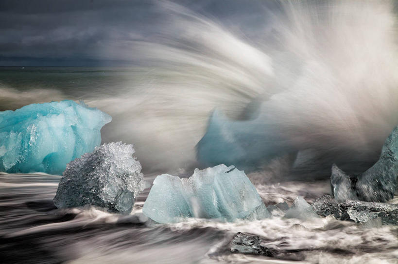 无人,横图,室外,白天,长时间曝光,冰,自然,波浪,寒冷,摄影,块状,碎屑,彩图