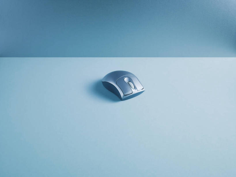 无人,横图,俯视,留白,通讯,鼠标,互联网,技术,静物,蓝色背景,联系,方向,一个,蓝色,摄影,单个,控制,简单,无线电技术,想法,彩图,高角度拍摄,影棚拍摄