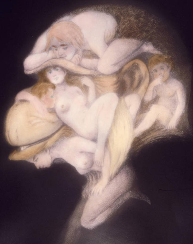 裸体,四个人,竖图,插画,侧面,性感,数码,科技,猴子,阴影,黑色背景,网络,明信片,高光,几何,计算机图形,合成,图画,历史,画,靠,靠着,趴着,思考,电脑合成图,数码合成图,创造力,合成图,反差,漫画,丑陋,写实,具体,具象,美术工艺,彩图,影棚拍摄,白日梦