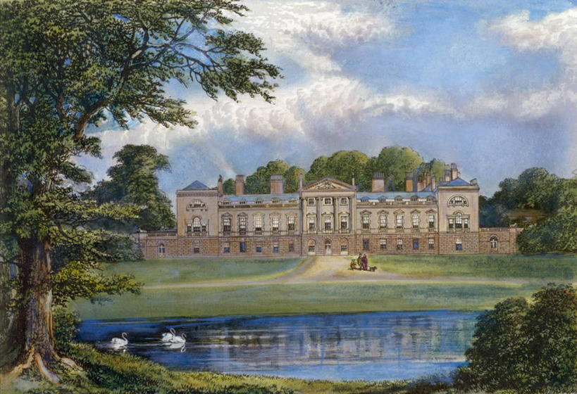 横图,插画,室外,白天,旅游,度假,数码,科技,美景,建筑,天鹅,英国,三只,阴影,网络,池塘,景观,高光,几何,计算机图形,合成,图画,娱乐,画,树,自然,享受,休闲,景色,放松,灌木,宁静,电脑合成图,数码合成图,合成图,自然风光,豪宅,漫画,英国文化,写实,具体,具象,贝德福德郡,彩图