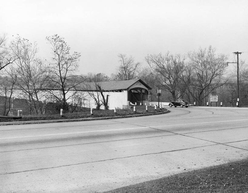 无人,横图,黑白,室外,白天,美景,建筑,美国,景观,自然,景色,运输,摄影,自然风光,廊桥,特拉华河