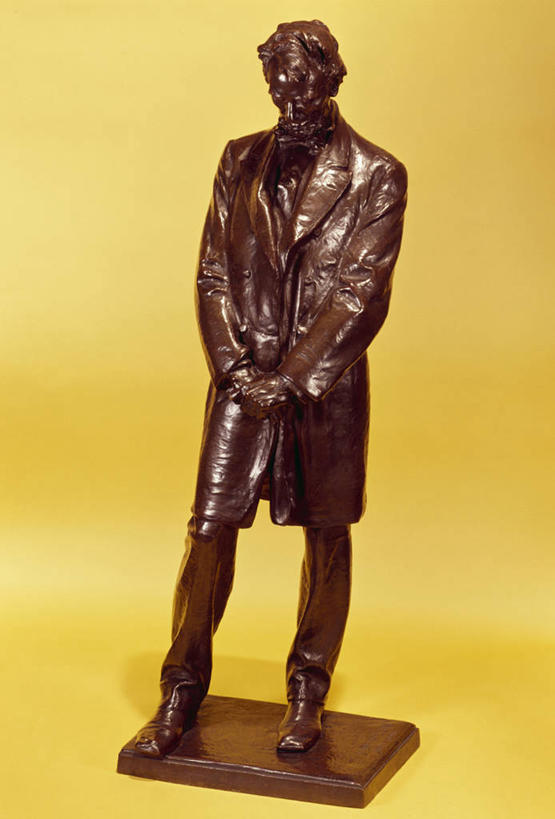 无人,竖图,雕塑,黄色背景,艺术,装饰,标志,雕刻,雕像,符号,历史,标识,一个,工艺品,摄影,单个,纪念,美术,权威,亚伯拉罕.林肯,总统,主题,陈列,美国文化,青铜,功能,美学,思想家,政治家,性别符号,美国总统,历史人物,美术工艺,彩图,影棚拍摄,男性符号