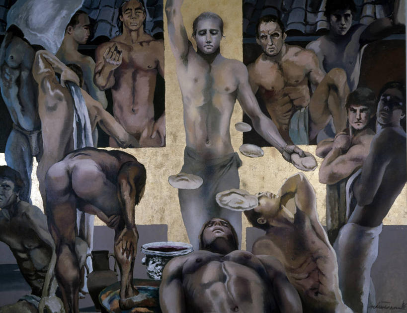 成年人,臀部,裸体,站,横图,插画,室内,白天,绘画,神秘,数码,科技,弯腰,阴影,艺术,网络,许多人,高光,几何,计算机图形,古典,合成,图画,文化,现代,画,工艺品,品味,一群人,幻想,宗教,美术,电脑合成图,数码合成图,高雅,基督教,合成图,漫画,写实,具体,具象,美学,美术工艺,彩图,福音