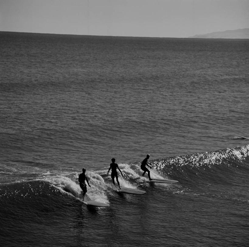 冲浪,成年人,三个人,横图,俯视,黑白,室外,白天,旅游,度假,运动,竞争,海浪,海洋,美景,水,美国,朦胧,模糊,冲浪板,地平线,景观,水平线,娱乐,自然,波浪,享受,休闲,景色,放松,平衡,摄影,生活方式,活动,动作,加利福尼亚,自然风光,剪影,逆光,挑战,敌对,技能,高角度拍摄,皮斯摩海滩