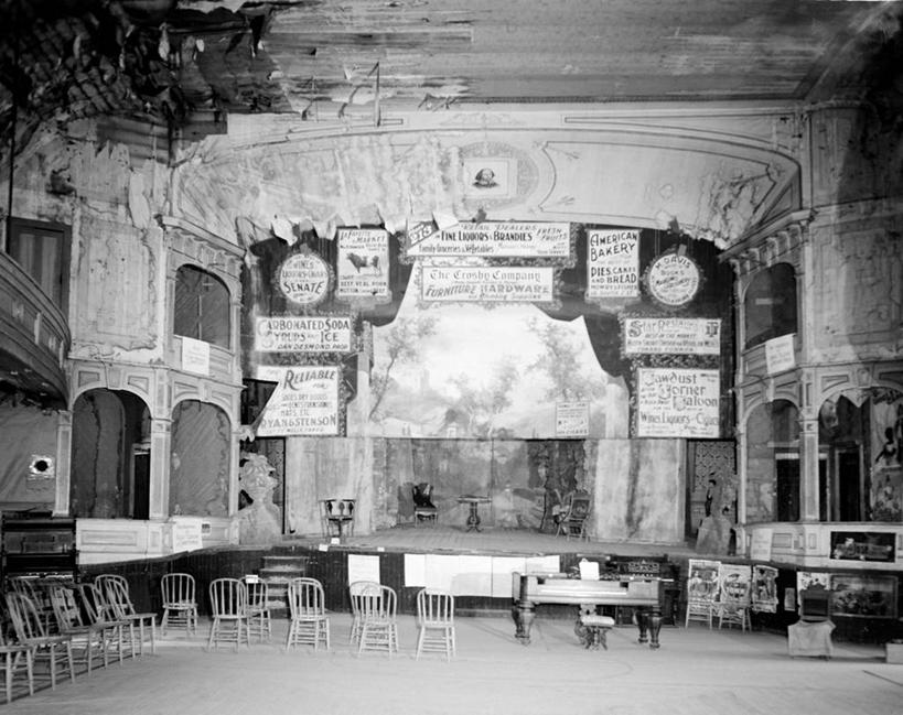 无人,舞台,横图,黑白,室内,剧院,美国,摄影,怀旧,记忆,内华达州,会堂