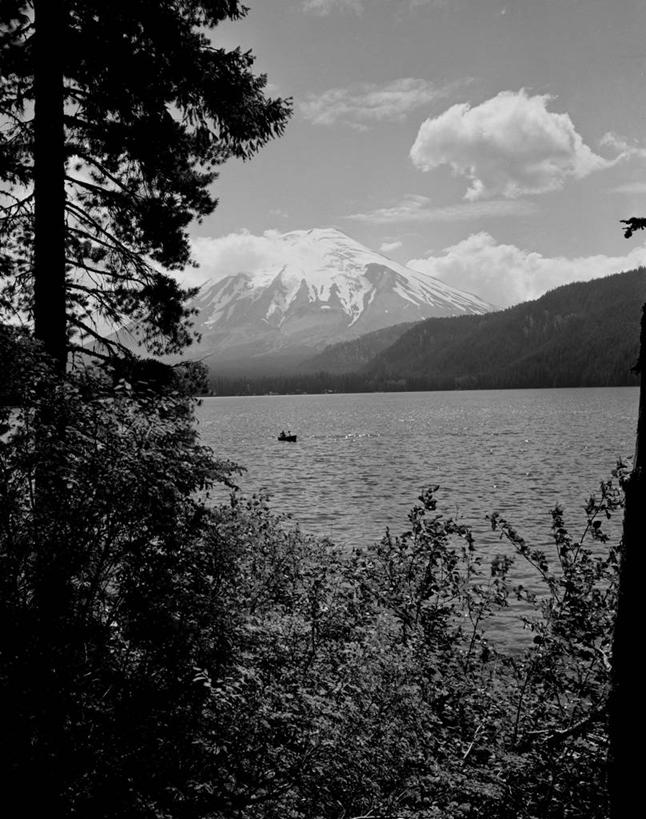 竖图,黑白,室外,白天,湖,山,华盛顿,美国,地形,树,风景,摄影,宁静,北美,北美洲,美洲,华盛顿州,常绿之州,常青州,北亚美利加洲,亚美利加洲,斯卡梅尼亚县,美利坚合众国,圣海伦火山
