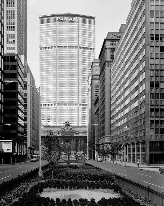 无人,竖图,黑白,室外,白天,城市,建筑,街道,摩天大楼,纽约,美国,曼哈顿,摄影,公园大道