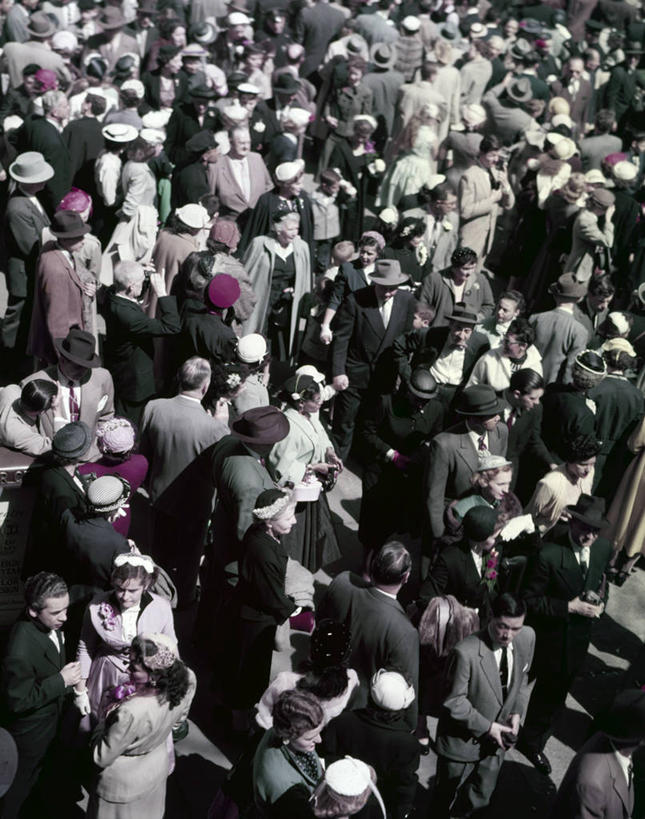 竖图,俯视,室外,白天,街道,帽子,美国,行人,人行道,许多人,一群人,摄影,群众,步行,彩图,高角度拍摄