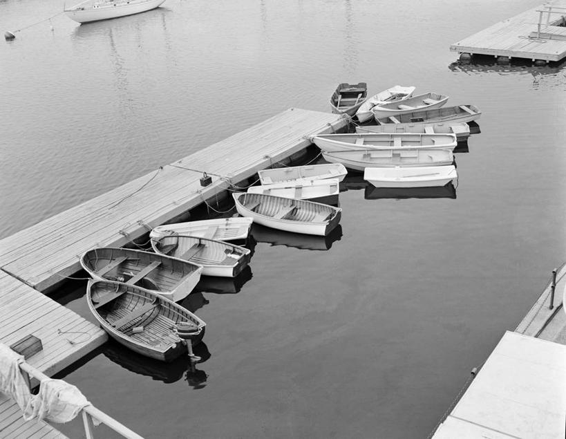 划船,划艇,无人,码头,横图,俯视,黑白,室外,白天,湖,美国,停靠,古典,摄影,停泊,康涅狄格州,费尔菲尔德,彩图,高角度拍摄