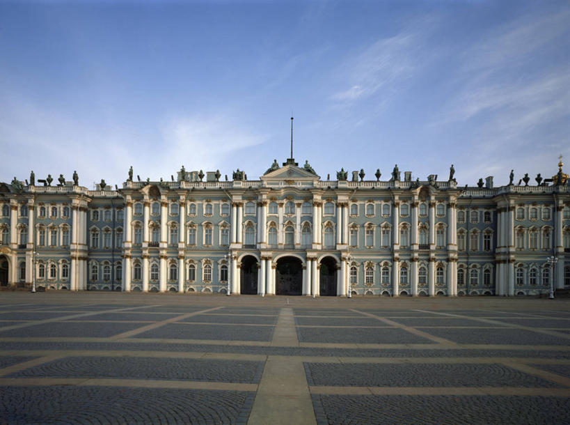 无人,博物馆,广场,宫殿,横图,室外,白天,正面,建筑,欧洲,俄罗斯,亚洲,拱门,历史,地标建筑,摄影,首府,圣彼得堡,冬宫博物馆,俄联邦,俄罗斯联邦,艾尔米塔什博物馆,彼得格勒,冬宫,列宁格勒,列宁格勒州,圣彼得堡市,洛可可风格,彩图,俄罗斯文化