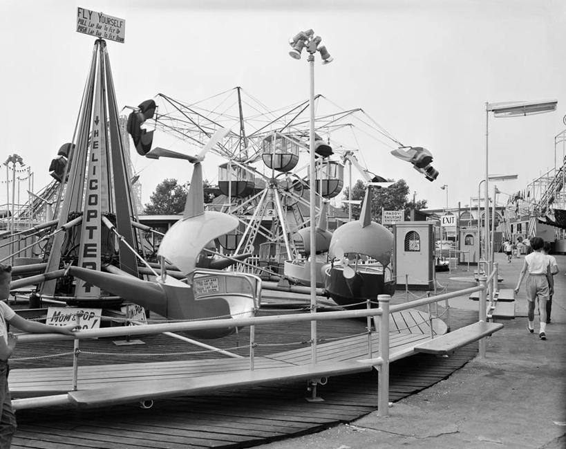 游乐园,横图,黑白,室外,白天,日光,美国,摄影,英文字母