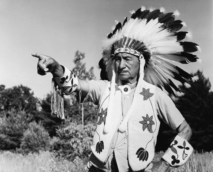 成年人,老年人,皱纹,一个人,横图,黑白,室外,白天,骄傲,信心,植物,仅一个男性,仅一个人,花纹,古典,树,叉腰,仅一个老年男性,摄影,权威,印第安人,首领,万里无云,威斯康星,老年男性,男人,男性,半身,传统服装,哥伦比亚县,传统文化