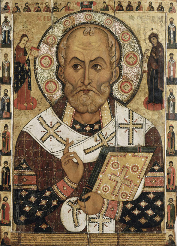 成年人,老年人,胡须,一个人,竖图,插画,智慧,数码,科技,光晕,俄罗斯,仅一个男性,仅一个人,阴影,网络,符号,十字架,高光,几何,计算机图形,合成,图画,画,手势,仅一个老年男性,电脑合成图,数码合成图,基督教,合成图,漫画,写实,具体,具象,圣人,灵性,诺夫哥罗德,圣尼古拉斯,老年男性,男人,男性,胡子,络腮胡,半身,彩图,传统服装,打手势,金叶