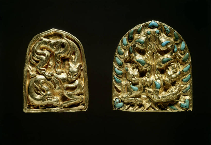 无人,横图,插画,特写,数码,科技,阴影,黑色背景,并排,网络,羚羊,高光,几何,计算机图形,合成,图画,历史,画,古代,两个,古董,电脑合成图,数码合成图,合成图,华贵,漫画,美洲狮,皇室,写实,具体,具象,双峰骆驼,古代文明,美术工艺,彩图,影棚拍摄,过去