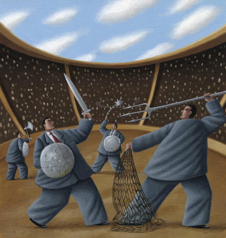 成年人,四个人,人群,商务人士,商务男性,竖图,方图,插画,室外,衬衫,商务,竞争,数码,科技,对抗,阴影,套装,冲突,网络,高光,几何,计算机图形,合成,图画,破坏,体育场,画,武器,战争,渔网,幽默,损坏,电脑合成图,数码合成图,剑,暴力,攻击,威胁,合成图,对立,矛盾,兵器,打斗,商务装,防御,进攻,合伙,漫画,工薪阶层,写实,具体,具象,敌对,挫败,斗争,抗拒,抗衡,杀伤,威慑,勇士,三叉戟,会堂,想法,美术工艺,丙稀画,长兵器,危险,白领,上班族,彩图,衬衣,讽刺画,斧