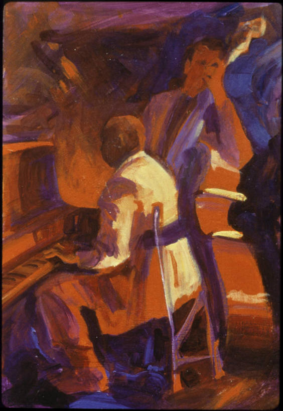 成年人,两个人,站,坐,竖图,插画,室内,绘画,夜生活,数码,科技,椅子,乐队,表演,阴影,艺术,网络,钢琴,高光,几何,计算机图形,古典,音乐,合成,图画,拿着,文化,画,工艺品,荡秋千,品味,美术,电脑合成图,数码合成图,爵士乐,高雅,合成图,夜总会,合伙,音乐人,漫画,写实,具体,具象,美学,低音提琴,丙稀画,彩图