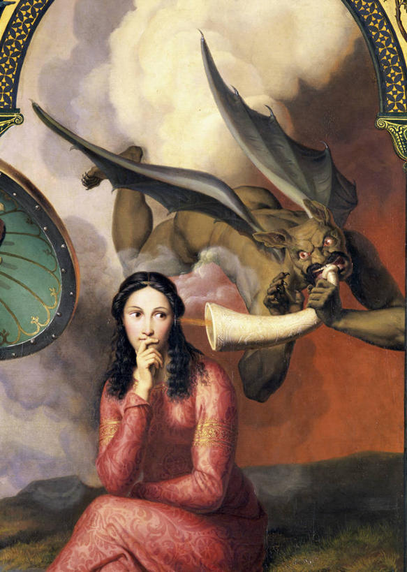 成年人,一个人,坐,竖图,插画,绘画,数码,科技,油画,仅一个年轻女性,仅一个女性,仅一个人,阴影,艺术,网络,高光,几何,计算机图形,古典,听,合成,图画,文化,飞,画,工艺品,品味,思考,虚构,决定,美术,电脑合成图,数码合成图,高雅,合成图,扩音器,恶魔,梦想,漫画,魔鬼,丑陋,写实,具体,具象,美学,邪恶,美术工艺,劝说,年轻女性,女人,女性,年轻人,彩图,白日梦