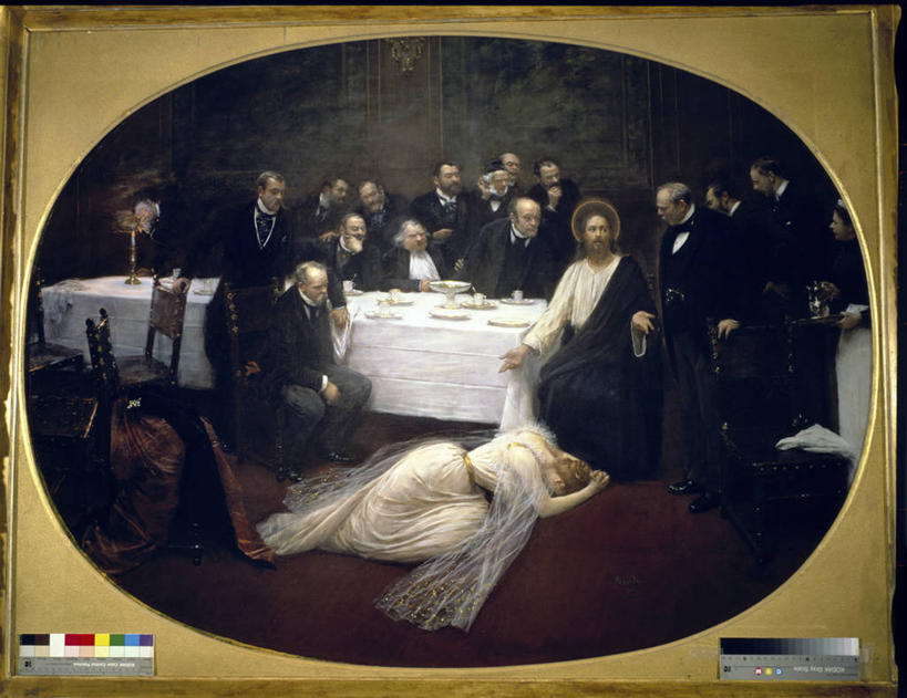 成年人,中年人,老年人,人群,躺,横图,插画,室内,绘画,数码,科技,桌子,相框,油画,阴影,艺术,网络,许多人,高光,几何,计算机图形,古典,合成,图画,文化,画,工艺品,品味,一群人,责备,宗教,美术,电脑合成图,数码合成图,高雅,基督,基督教,合成图,天主教,耶稣,漫画,救世主,写实,具体,具象,美学,基利斯督,弥赛亚,默西亚,美术工艺,老年男性,年轻女性,中年男性,年轻人,说话,彩图,宽恕