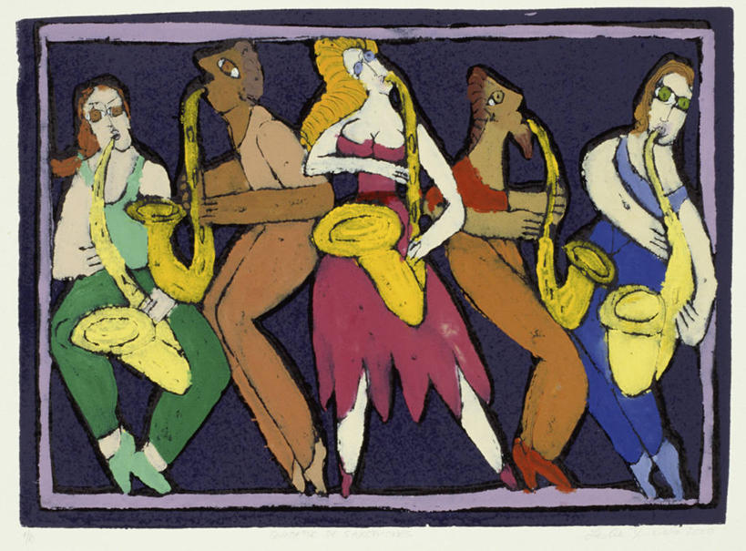 成年人,人群,横图,彩色,插画,绘画,数码,科技,相框,五个人,表演,阴影,艺术,网络,乐器,萨克斯,高光,几何,计算机图形,古典,音乐,合成,图画,文化,画,工艺品,品味,五颜六色,美术,色彩斑斓,电脑合成图,数码合成图,爵士乐,高雅,合成图,五彩缤纷,音乐人,漫画,写实,具体,具象,美学,五彩斑斓,五光十色,男人,女人,彩图