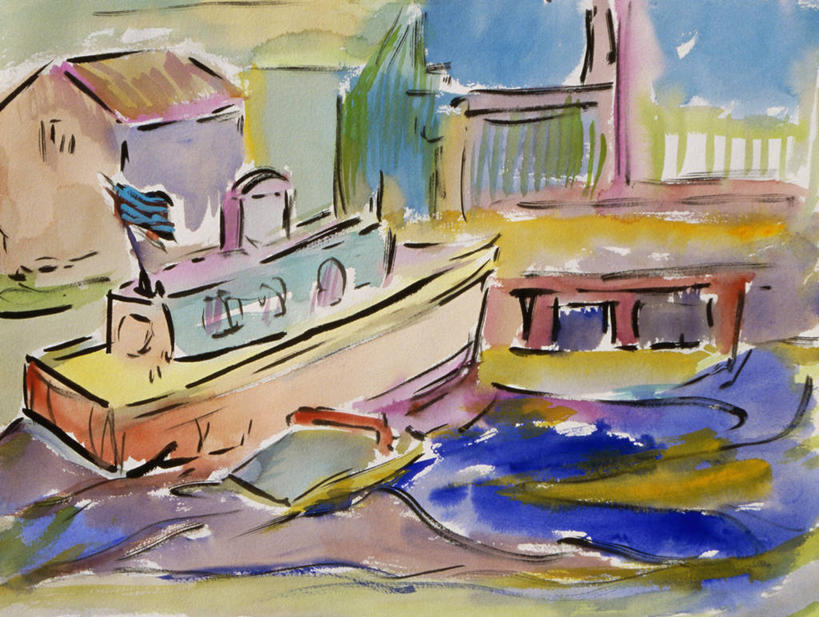 无人,横图,插画,室外,白天,绘画,数码,科技,船,停靠,阴影,艺术,网络,墨水,高光,几何,计算机图形,古典,合成,图画,文化,画,工艺品,品味,运输,颜料,美术,电脑合成图,数码合成图,高雅,合成图,停泊,漫画,写实,具体,具象,美学,美术工艺,彩图,海港,拖轮