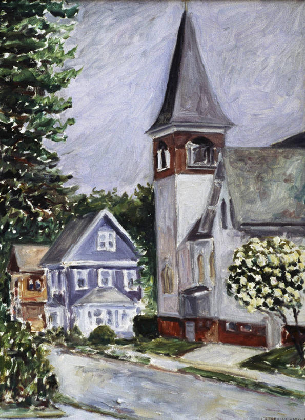 无人,教堂,竖图,插画,室外,白天,数码,科技,建筑,街道,美国,阴影,网络,城镇,钟楼,高光,几何,计算机图形,合成,图画,画,宁静,电脑合成图,数码合成图,基督教,合成图,漫画,美国文化,纽约州,写实,具体,具象,史坦登岛,彩图