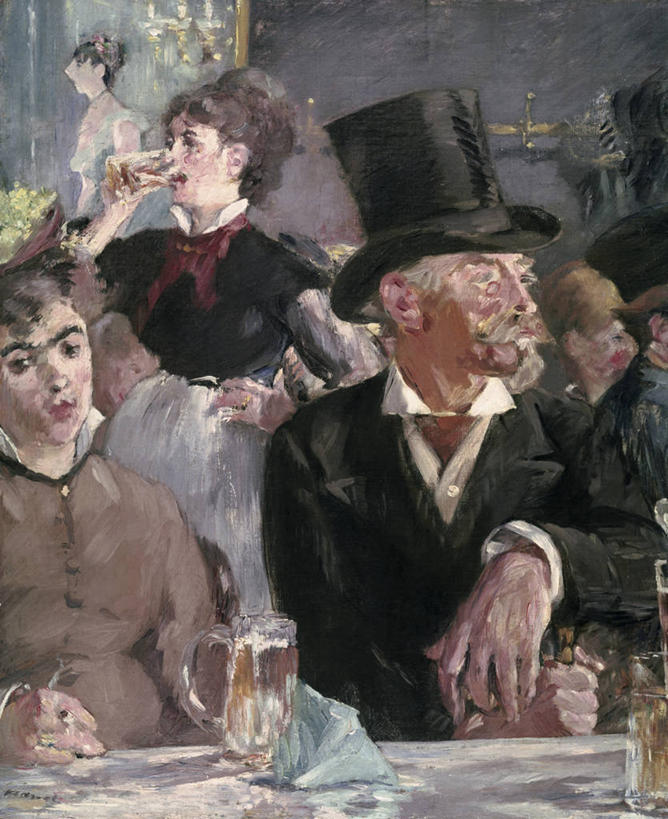 啤酒,成年人,人群,站,坐,竖图,插画,室内,白天,绘画,数码,科技,桌子,帽子,油画,喝,阴影,艺术,网络,酒类,高光,几何,计算机图形,古典,合成,图画,拿着,文化,饮食,画,酒,饮料,工艺品,叉腰,品味,思考,签名,美术,电脑合成图,数码合成图,高雅,合成图,肖像,漫画,写实,具体,具象,美学,美术工艺,马奈,男人,女人,半身,彩图,餐馆