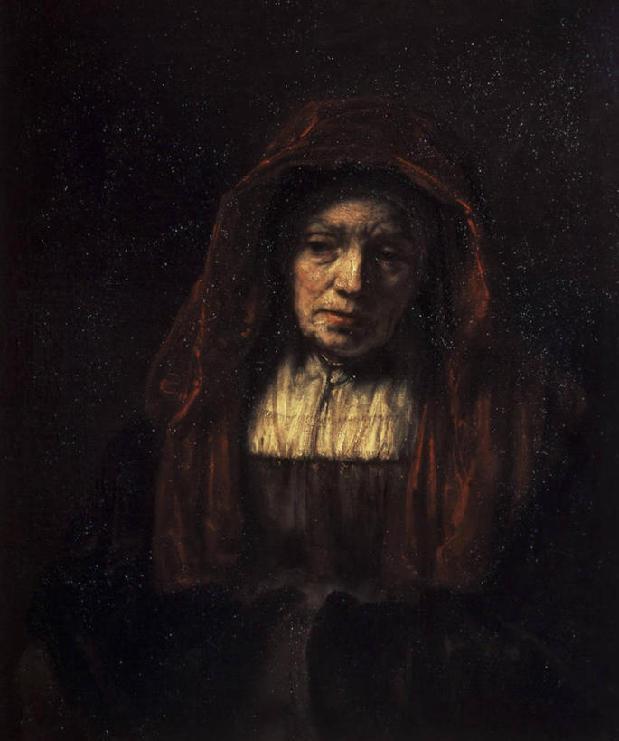 成年人,老年人,皱纹,一个人,竖图,插画,夜晚,正面,绘画,数码,科技,仅一个女性,仅一个人,阴影,黑色背景,艺术,网络,头饰,树荫,高光,几何,计算机图形,古典,合成,图画,文化,画,工艺品,品味,思考,仅一个老年女性,美术,电脑合成图,数码合成图,高雅,合成图,漫画,巴洛克风格,写实,具体,具象,美学,伦勃朗,老年女性,女人,女性,彩图,风帽,独处