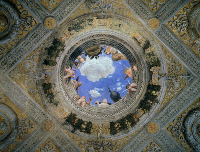 无人,横图,插画,室内,白天,数码,科技,天花板,建筑,意大利,阴影,网络,高光,几何,计算机图形,文艺复兴,合成,图画,注视,画,天空,观察,看,观看,电脑合成图,数码合成图,察看,合成图,圆顶建筑,关注,漫画,丘比特,写实,具体,具象,美术工艺,曼图亚,彩图,窥视,错觉