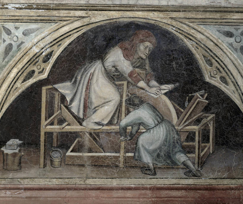 成年人,两个人,横图,插画,室内,白天,数码,科技,阴影,网络,拱门,高光,几何,计算机图形,合成,图画,画,工人,职业,电脑合成图,数码合成图,研磨,合成图,漫画,写实,具体,具象,磨光机,美术工艺,员工,彩图,匠人,劳动者,体力工