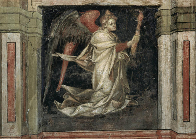 成年人,一个人,横图,插画,室内,数码,科技,火,仅一个男性,天使,阴影,网络,长袍,火焰,高光,几何,计算机图形,合成,火把,火炬,图画,拿着,飞,画,星座,电脑合成图,数码合成图,合成图,漫画,写实,具体,具象,美术工艺,彩图