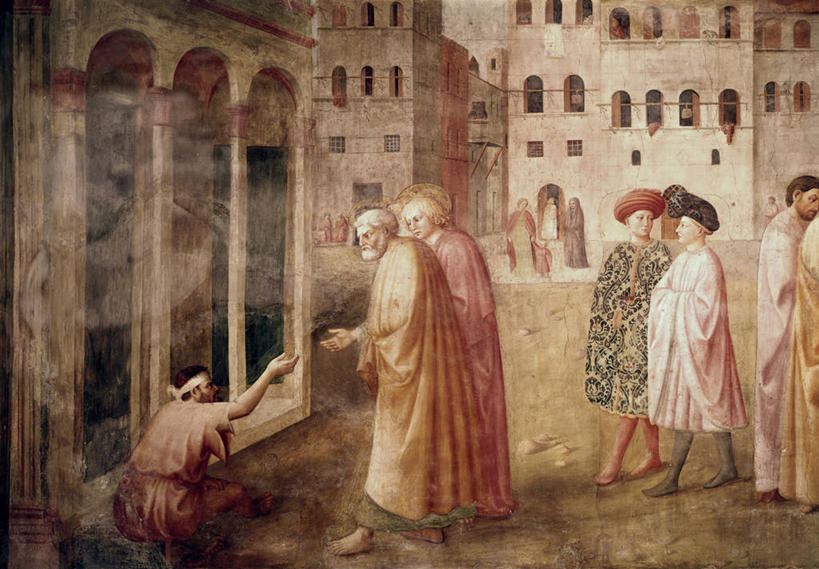 成年人,人群,站,坐,横图,插画,室外,白天,数码,科技,弯腰,阴影,网络,拱门,圣经,高光,几何,计算机图形,文艺复兴,合成,图画,画,宗教,电脑合成图,数码合成图,基督教,合成图,漫画,写实,具体,具象,神迹,美术工艺,圣彼得,男人,女人,步行,彩图