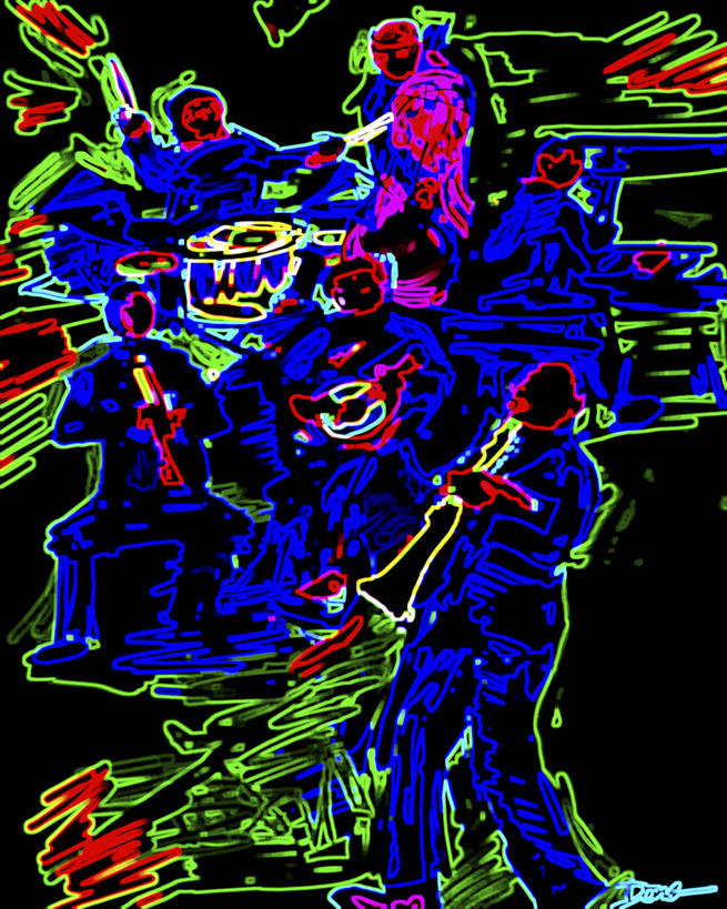 竖图,插画,数码,科技,表演,阴影,艺术,网络,乐器,高光,几何,计算机图形,音乐,合成,图画,画,电脑合成图,数码合成图,爵士乐,合成图,音乐人,漫画,计算机制图,写实,具体,具象,美术工艺,彩图,布鲁斯音乐