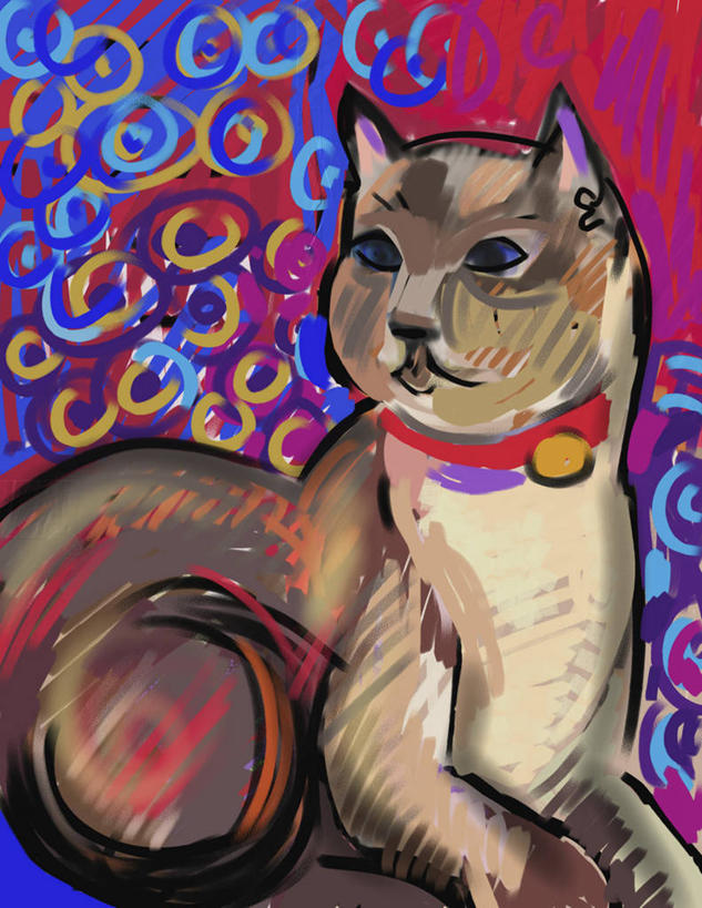 无人,坐,竖图,插画,侧面,抽象,绘画,数码,科技,宠物,猫,阴影,艺术,网络,圆形,暹罗猫,高光,几何,计算机图形,古典,合成,图画,文化,现代,画,工艺品,品味,家畜,美术,电脑合成图,数码合成图,高雅,合成图,漫画,计算机制图,写实,具体,具象,美学,想法,彩图,宠物项圈