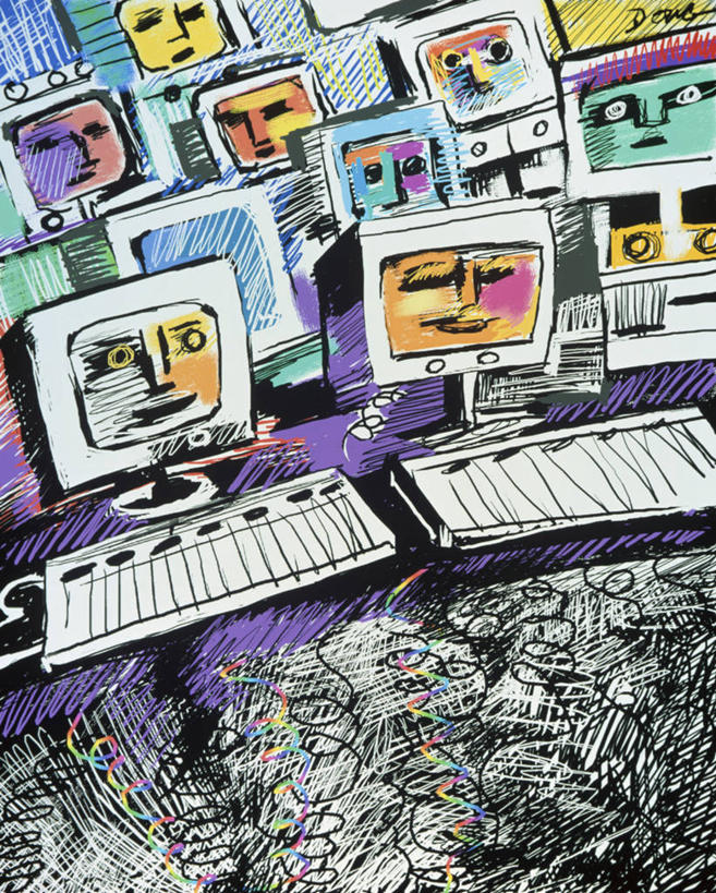 无人,微笑,竖图,插画,通讯,电脑,显示器,鼠标,键盘,技术,数码,科技,阴影,网络,高光,几何,计算机图形,联系,合成,图画,输入设备,通讯设备,画,台式电脑,电脑合成图,数码合成图,合成图,通信设备,计算机设备,漫画,输出设备,计算机制图,螺线,写实,具体,具象,式样,想法,电脑键盘,计算机电缆,彩图,拟人