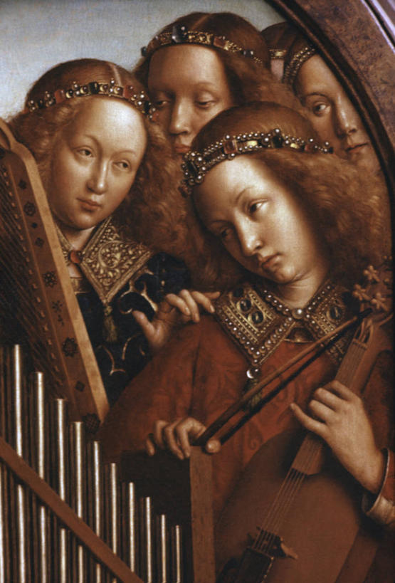 脸,头,脸颊,四个人,竖图,插画,特写,白天,绘画,团队,数码,科技,比利时,天使,表演,阴影,艺术,网络,束发带,竖琴,小提琴,高光,几何,计算机图形,古典,文艺复兴,音乐,合成,图画,文化,肩膀,画,工艺品,品味,宁静,美术,电脑合成图,数码合成图,专心,高雅,基督教,合成图,漫画,哥特式风格,写实,具体,具象,美学,根特,头部,脸部,脸蛋,面部,彩图