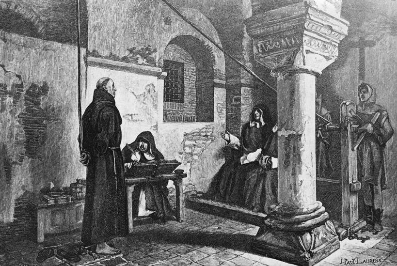 成年人,人群,握手,横图,黑白,插画,室内,民族服装,数码,科技,五个人,写,阴影,网络,长袍,十字架,柱子,墙,拱门,高光,几何,计算机图形,合成,图画,画,绳子,赤脚,宗教,电脑合成图,数码合成图,犯人,合成图,等,漫画,写实,具体,具象,受害者,拷问,僧侣,搀手,拉手,手拉手,手握手,传统服装,民俗服