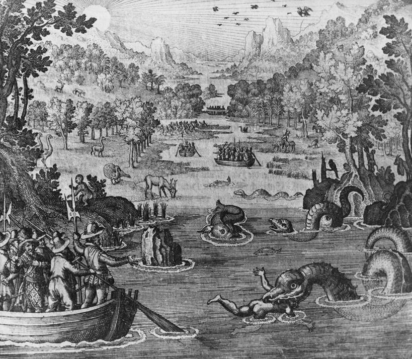 划艇,成年人,人群,吃,横图,插画,室外,探险,数码,科技,河流,山,水,太阳,炸弹,一群,许多,士兵,阴影,印刷,网络,食品,很多,许多人,高光,几何,计算机图形,合成,图画,历史,饮食,画,树,天空,动物,一群人,桨,电脑合成图,数码合成图,恐怖,合成图,海怪,漫画,矛,杀害,写实,具体,具象,探险家,危险,男人,彩图