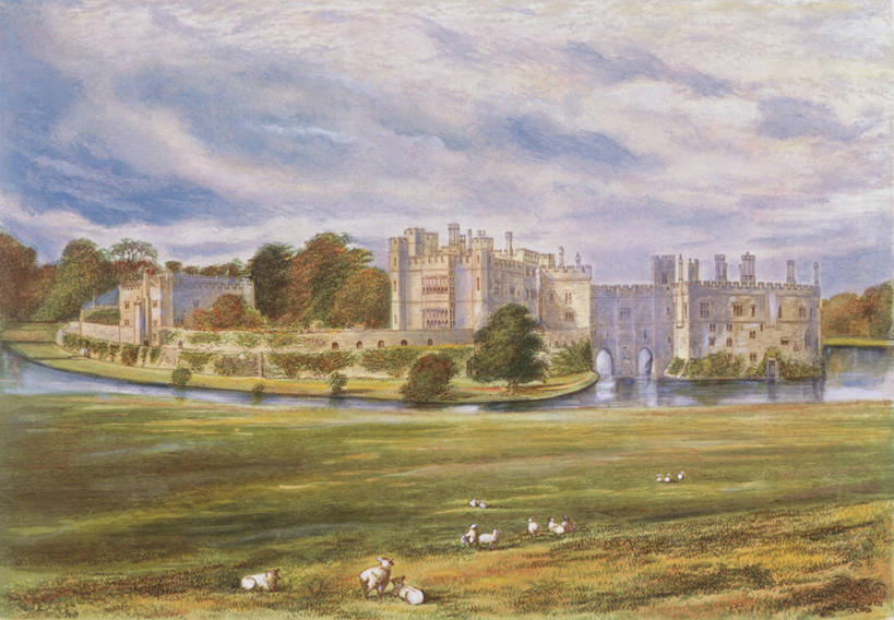 无人,横图,插画,室外,白天,绘画,牧场,数码,科技,美景,建筑,英国,阴影,艺术,网络,城堡,景观,高光,几何,计算机图形,古典,合成,图画,历史,文化,利兹城堡,画,自然,工艺品,地标建筑,品味,景色,美术,电脑合成图,数码合成图,高雅,合成图,自然风光,漫画,英国文化,护城河,写实,具体,具象,美学,肯特,绵羊,彩图,过去