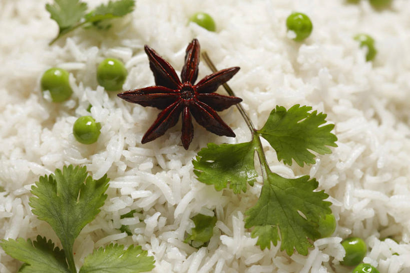 无人,横图,特写,豌豆,米,饮食,星形,摄影,欧芹,膳食,清新,健康食物,印度文化,彩图,影棚拍摄